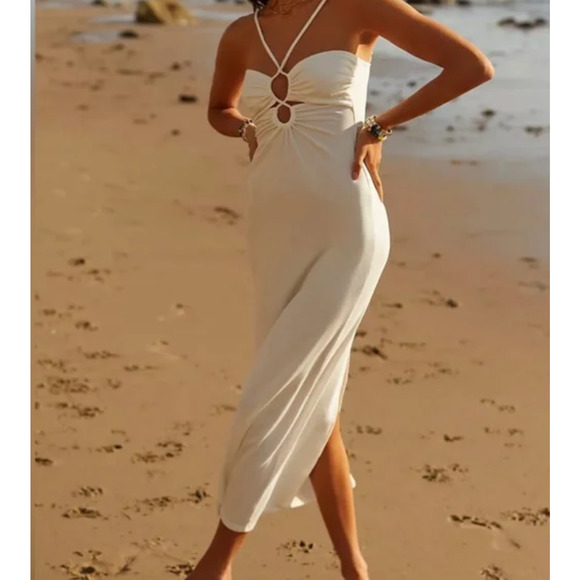 2 for $120 LSPACE Ellery Halter Cutout Dress - New Large - Picture 2 of 5